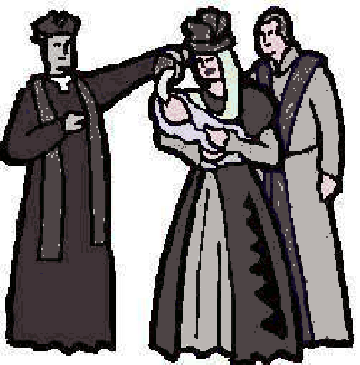 Ksiądz chrzci dziecko